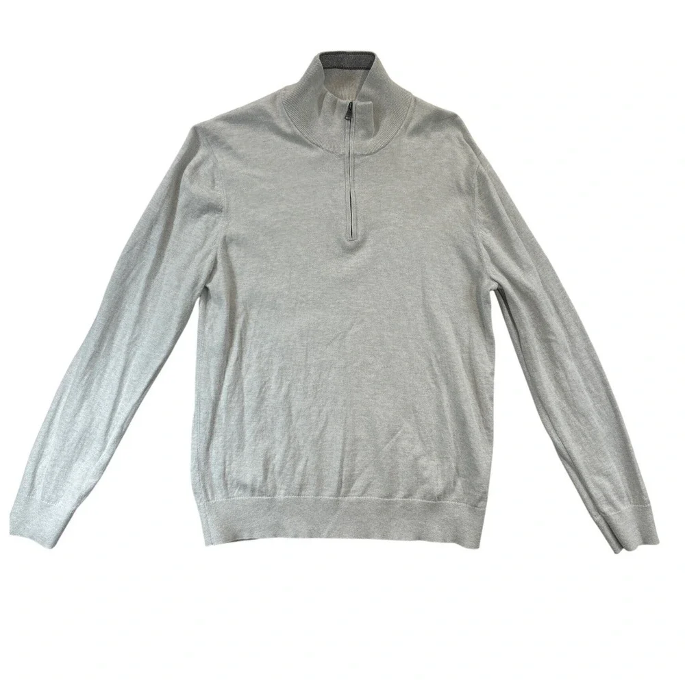 Banana Republic Sweaters Lot Mens M Striped Colorblock 1/4 Zip‎ Cotton Cashmere